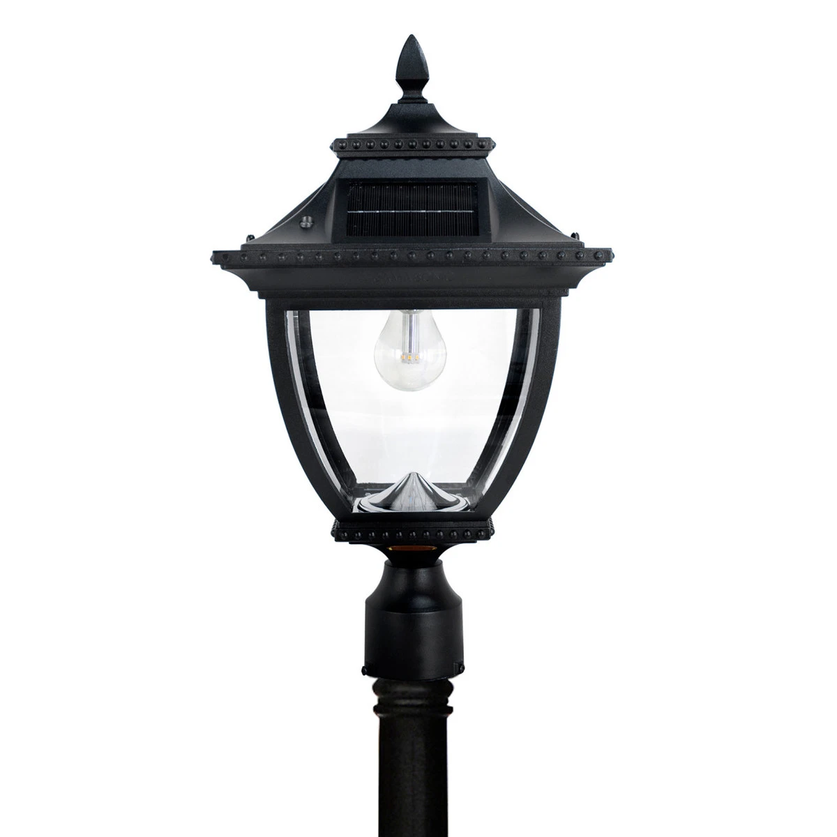 Solar LED Pagoda Lantern Light - Black - Gama Sonic 1 Solar LED Pagoda Lantern Light - Black - Gama Sonic