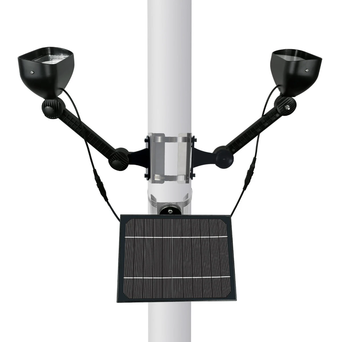 Solar LED Dual-Head Flagpole Light - 640 Lumens - LumeGen 2 Solar LED Dual-Head Flagpole Light - 640 Lumens - LumeGen - Image 2