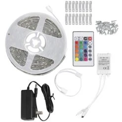 18ft. LED Color Changing RGB Tape Light - 11.5W - 500 Lumens - With Remote Control - Pinegreen Lighting -Zenith Boutique Store grc5xedky7fhw4mkg3im 63808.1688923996