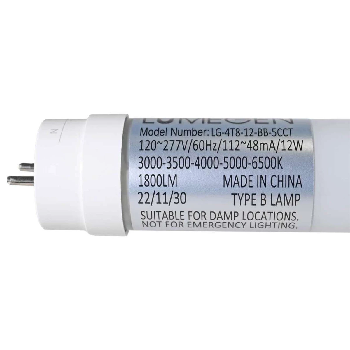 Case Of 25 - 4ft Color Tunable LED T8 Tube - Type B - 12W - 1800 Lumens - LumeGen 5 Case Of 25 - 4ft Color Tunable LED T8 Tube - Type B - 12W - 1800 Lumens - LumeGen - Image 5