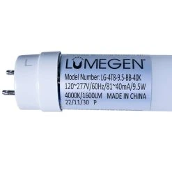Case Of 25 - 4ft LED T8 High Efficiency Tube - Type B - 9.5W - 1600 Lumens - 168 Lumens/Watt - 3500K 4000K 5000K - LumeGen -Zenith Boutique Store hubmzyvx6vsxnxolnnns 84238.1698296406