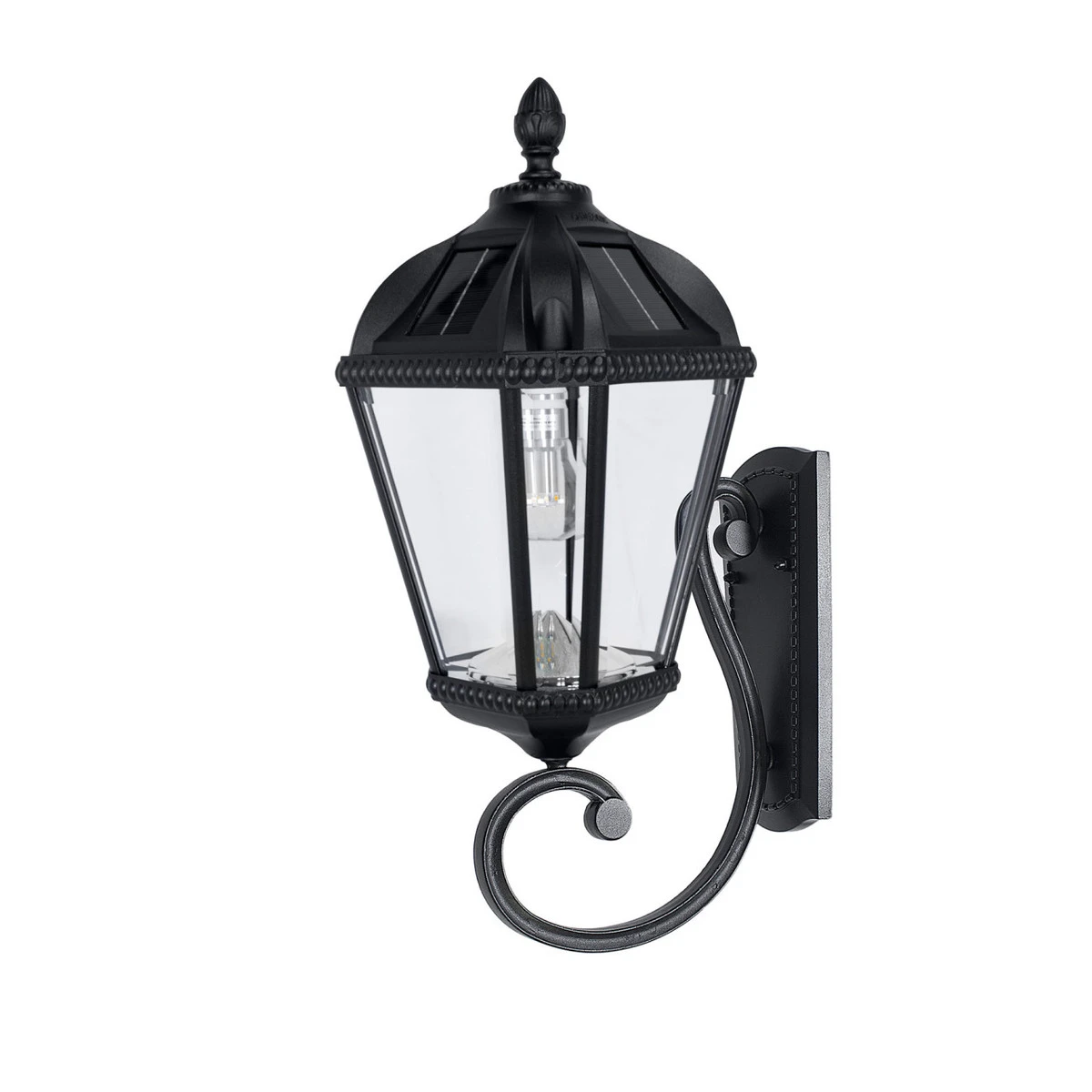 Solar LED Royal Bulb Lantern Light - Black - Gama Sonic 3 Solar LED Royal Bulb Lantern Light - Black - Gama Sonic - Image 3