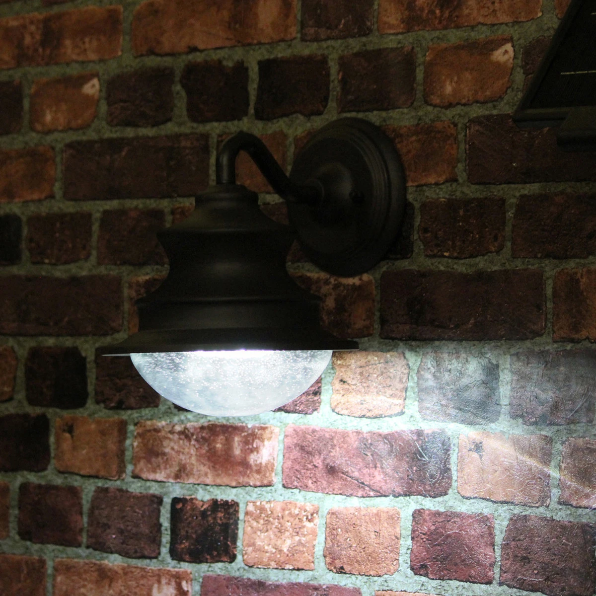 Solar LED Barn Light - 120 Lumens - 2700K - Matte Brown Finish - Gama Sonic 7 Solar LED Barn Light - 120 Lumens - 2700K - Matte Brown Finish - Gama Sonic - Image 7