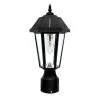 Solar LED Topaz Lantern Light - 50 Lumens - 3100K/6000K - Black Finish - Gama Sonic