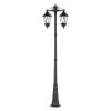 LED Victorian Morph Solar Double Lamp Post Lights - 300 Lumens - 2700K - Black Finish - Gama Sonic