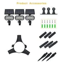 LumeGen Ultra Solar Flagpole Light - 3 Head -Zenith Boutique Store ncgrhvgzttvghbe8tovy 29613.1698299128