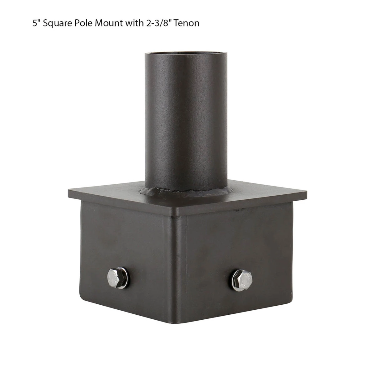 5" Square Pole Mount With 2-3/8" Tenon 2 5" Square Pole Mount With 2-3/8" Tenon - Image 2