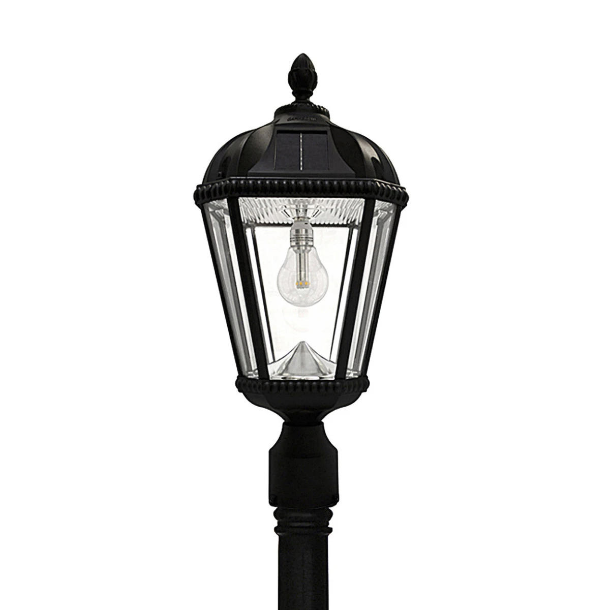 Solar LED Royal Bulb Lantern Light - Black - Gama Sonic 1 Solar LED Royal Bulb Lantern Light - Black - Gama Sonic