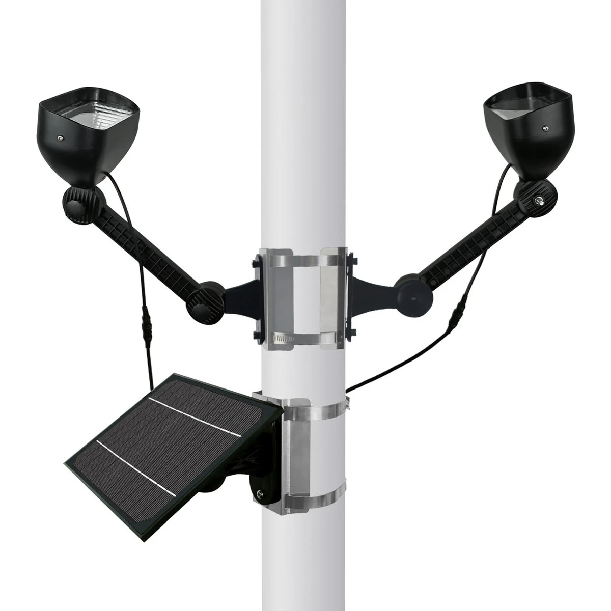 Solar LED Dual-Head Flagpole Light - 640 Lumens - LumeGen 3 Solar LED Dual-Head Flagpole Light - 640 Lumens - LumeGen - Image 3