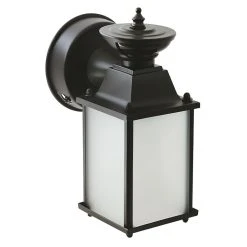 LED Black Outdoor Wall Lantern - Dual Sensor - Euri Lighting