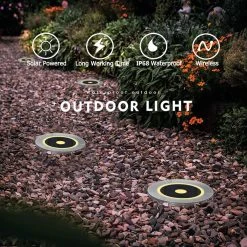 LED Solar Round Deck Light For Outdoor Driveway, Garden, Path, Patio, Or Lawn - LumeGen -Zenith Boutique Store rv9bwz7vl3osjxp4xipz 68464.1698697959