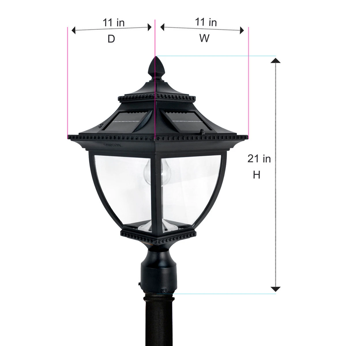 Solar LED Pagoda Lantern Light - Black - Gama Sonic 15 Solar LED Pagoda Lantern Light - Black - Gama Sonic - Image 15