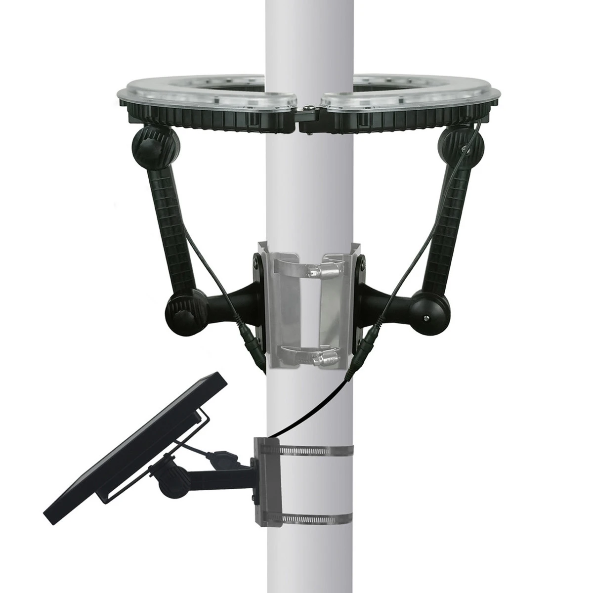 LED Solar Flagpole Ring Light - 1140 Lumens - LumeGen 1 LED Solar Flagpole Ring Light - 1140 Lumens - LumeGen