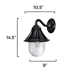 Solar LED Orion Wall Light - 150 Lumens - 2700K - Black Finish - Gama Sonic -Zenith Boutique Store uc9q40chiajlyf1tkr7o 79360.1693053548