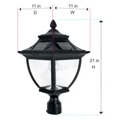 Solar LED Pagoda Lantern Light - Black - Gama Sonic 26 Solar LED Pagoda Lantern Light - Black - Gama Sonic -Zenith Boutique Store wasy8bgxy1x9a04pntgx 40369.1681246347