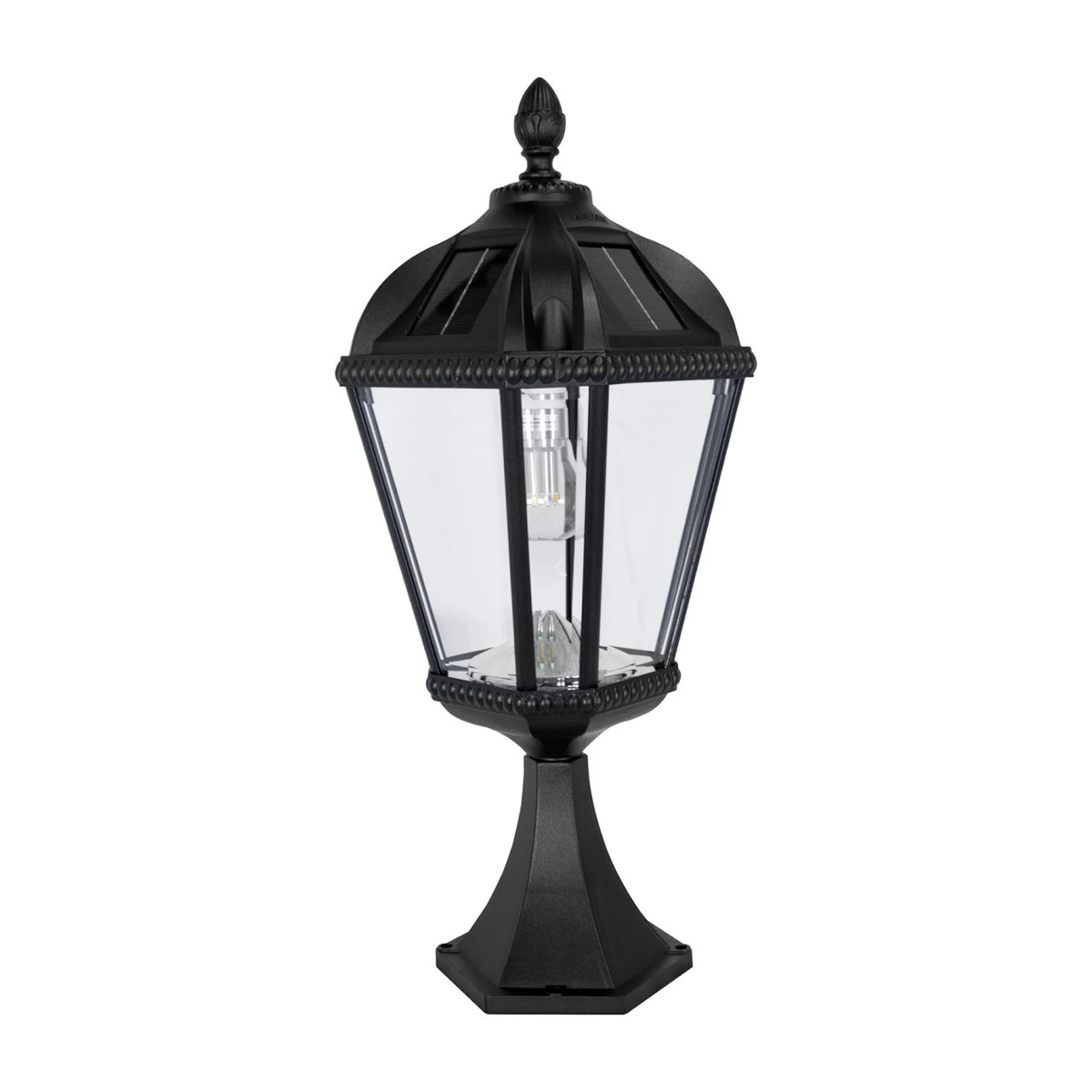 Solar LED Royal Bulb Lantern Light - Black - Gama Sonic 2 Solar LED Royal Bulb Lantern Light - Black - Gama Sonic - Image 2