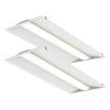 Case Of 2 - 2x4 LED Troffer Light - Wattage Adjustable 30W/40W/50W - Color Tunable 35K/40K/50K - Motion Sensor & J-Box Cover - LumeGen