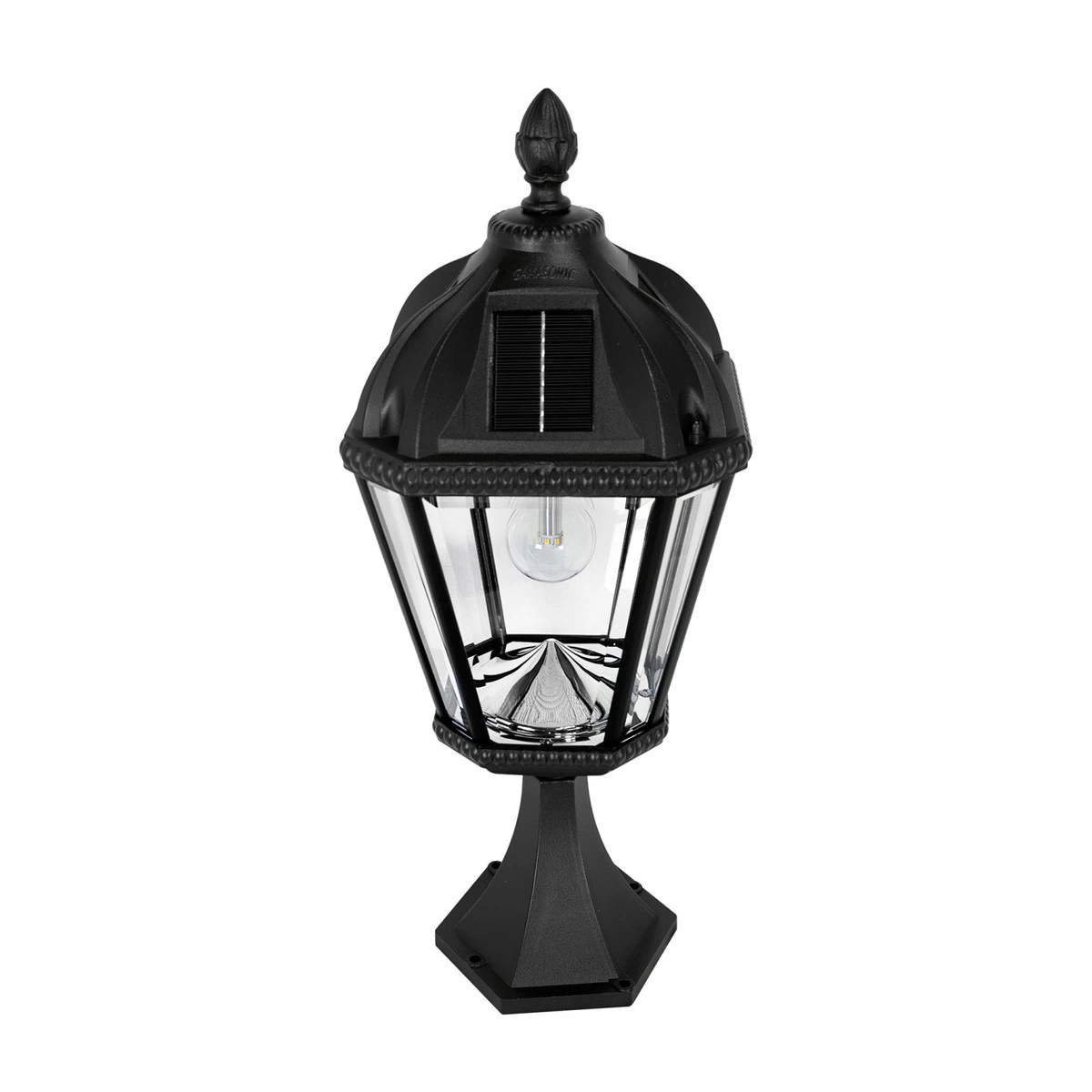 Solar LED Royal Bulb Lantern Light - Black - Gama Sonic 6 Solar LED Royal Bulb Lantern Light - Black - Gama Sonic - Image 6