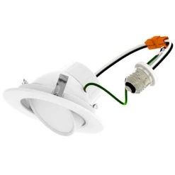 4in. LED Color Tunable Retrofit Downlight Gimbal Trim - 8W - 2700K/3000K/3500K/4000K/5000K - Keystone