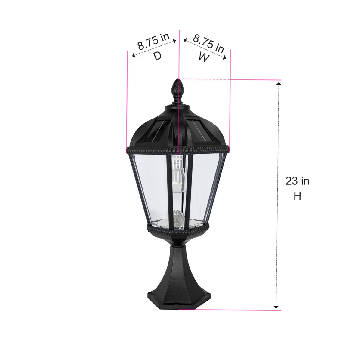 Solar LED Royal Bulb Lantern Light - Black - Gama Sonic 11 Solar LED Royal Bulb Lantern Light - Black - Gama Sonic - Image 11