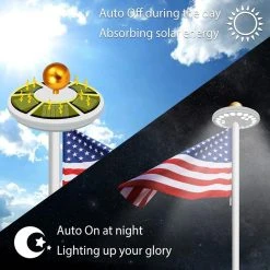 Solar LED Flagtop Pole Light - 200 Lumens - LumeGen -Zenith Boutique Store z8h3zldxns1kubkjib0v 38987.1698696479